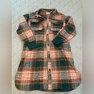 Maurice’s Long Green Plaid Shacket